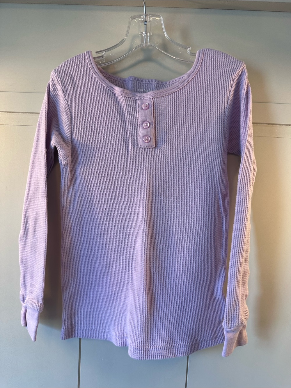 Carter's Lilac Long-Sleeve Waffle Henley Tee